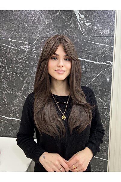 Fenomen Peruk Açık Kumral Düz Uzun Perçemli Saç Peruk