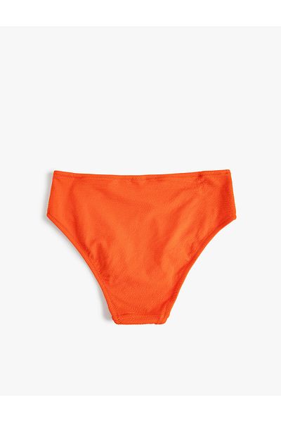 Koton Strukturiertes Bikinihöschen mit hoher Taille und Basic-Muster