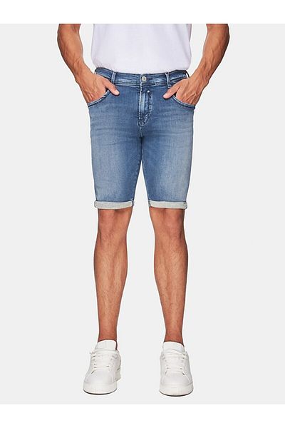 Ltb Pantaloni Jean Bermuda Knight Cary cu talie joasă