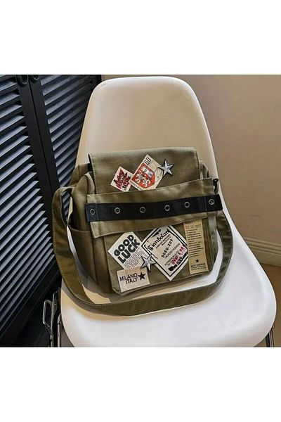 weywot Y2K Patch Image Cross Shoulder Bag