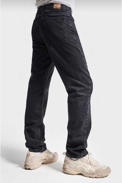 Denim ανδρικό φαρδύ φούσκα με φαρδύ πόδι με φερμουάρ για μόδα