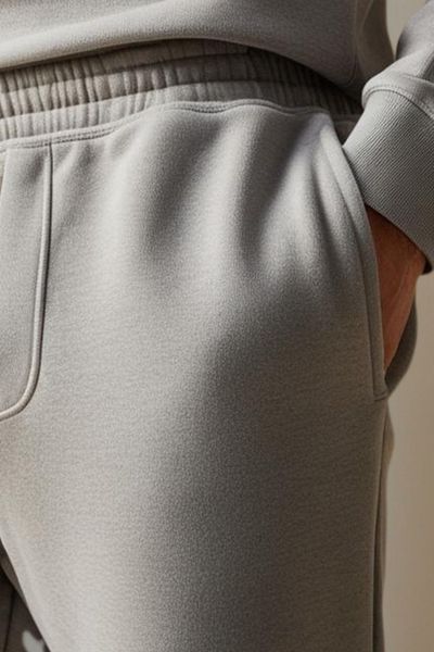 EydaMoon Stone Color Ανδρικό Oversize Baggy - Χειμερινό 3 νήματα με πίσω τσέπη (Puff Fabric&Bamboo)