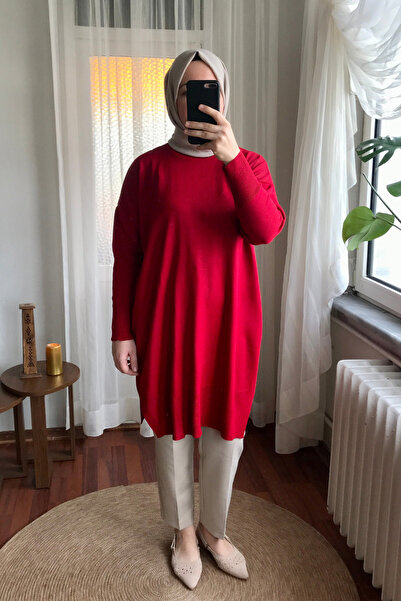 Sapha Women's Burgundy Knitwear Tunic