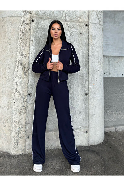 badibadii Modal Fabric dupla cipzáras és csővel ellátott melegítőnadrág szett