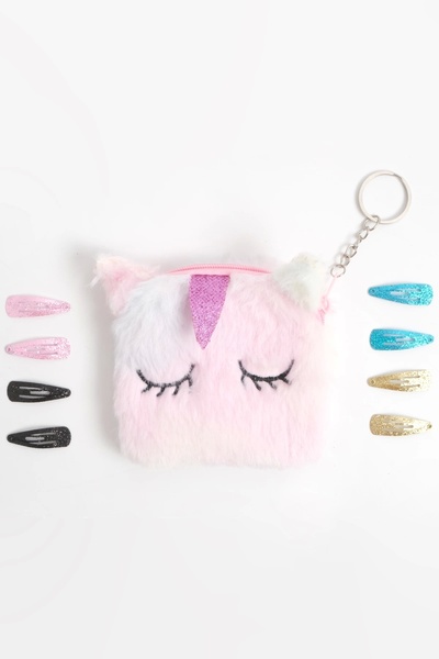 LOGO AKSESUAR Set de 8 genți de pluș și capse