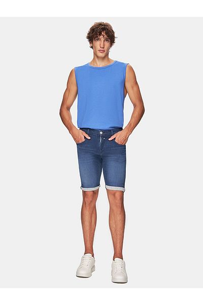Ltb Pantaloni Jean Bermuda Knight Cary cu talie joasă