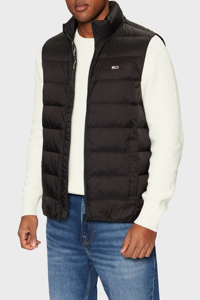 Tommy Jeans Regular Fit Dik Yaka Kapitoneli Şişme Yelek Erkek YELEK DM0DM2066...