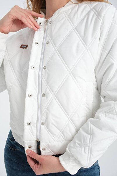 Reji Baklava Desen Kısa Mont