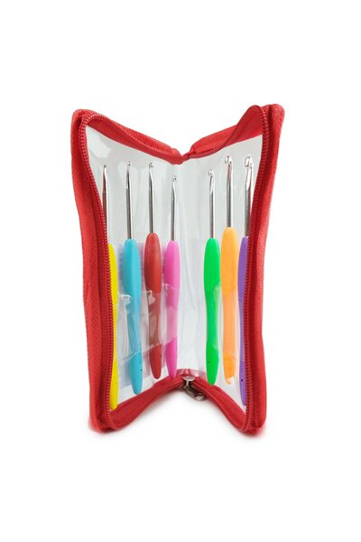 Prestij Boncuk Ekonomik 7 Adet Silikon Saplı Yün Tığ Seti 2-2,5-3-3,5-4-4,5-5 No