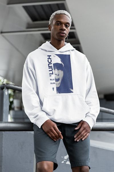 SEVBANO Lunch Billie Eilish Printed Unisex Oversize Design Singer Hoodie
