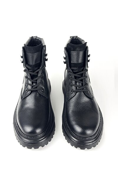 BENGAL Μαύρες ανδρικές μπότες Salvio 100% γνήσιο δέρμα με εγγύηση