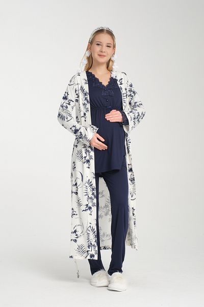 effort Luxury Maternity and Maternity Pajamas and Dressing Gown Set