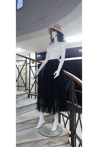 Bohem Stil Fusta umflată din tul cu design special, căptușită cu Cindy (100 CM)