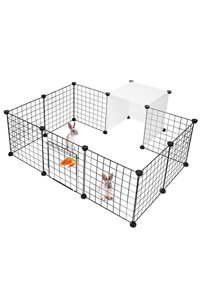 Arabest DIY small animal pet fence, guinea pig cage, rabbit fence, puppy game fence, indoor portable metal