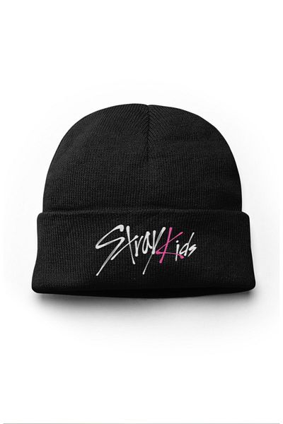Fuddy Moda Сгъваема шапка за открито Stray Kids с щампа, зимна камизолна шапка с щампа на музикална група