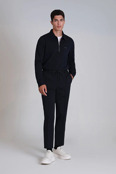 Lufian سويت شيرت رجالي من Tardu باللون الأزرق الداكن