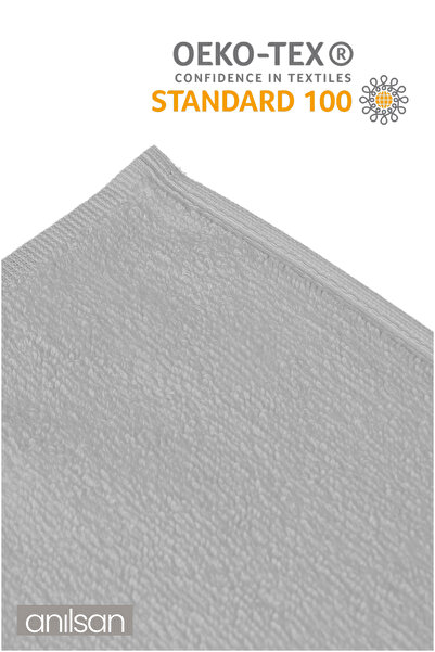 Anılsan 4-х сіро-білих рушників для рук - 50x90 см, 225 г, 100% бавовна, рушники для спа-салонів та готелів