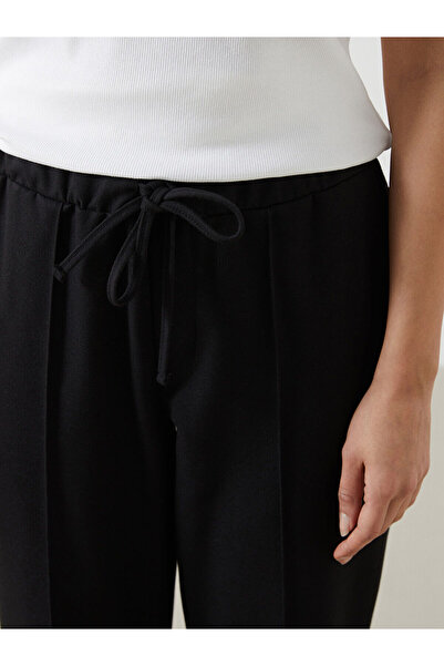 LC Waikiki Black Elastic Waist Women's Trousers