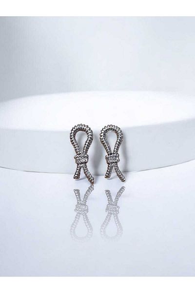 KYOLA DESİGN Silver Knot Earrings