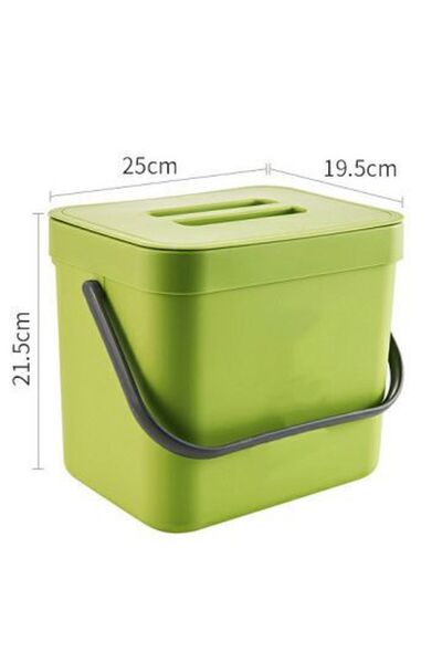 Arabest Green covered hanging trash can, suitable for kitchen and wall mounted bathroom trash cans