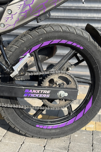 Banxtre Motor Jantı için Oracal Mor Renk Jant Şeridi Seti (8 Parça ) (Tüm Mot...