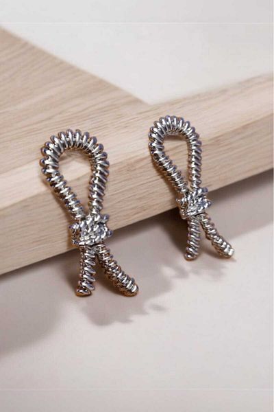 KYOLA DESİGN Silver Knot Earrings