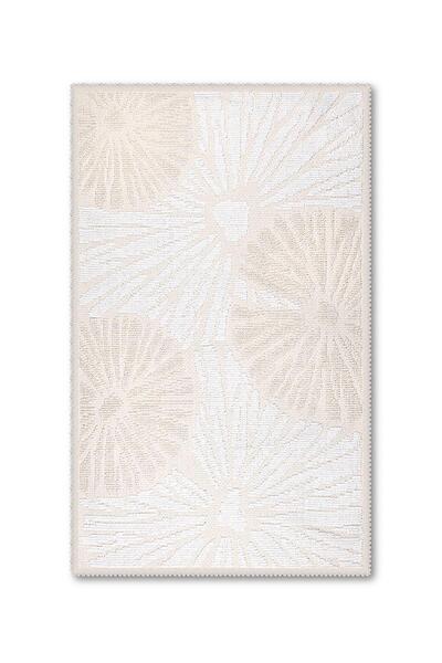 Bluenity Angers Natural Cotton 2-Piece Bath Mat Set 60X100+50X60 cm - White