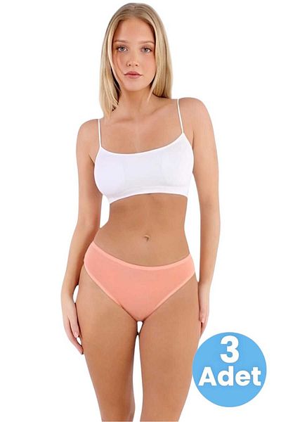 Tezzgelsin Chiloți de bikini din țesătură din jerseu pieptănat din bumbac pentru femei Chiloți de bikini pentru femei 3 buc