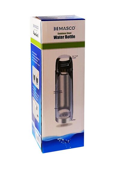 MASCO Stainless Steel One Touch Stopper Water Bottle, 350 Ml