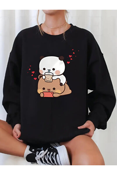 MODAVİBE Φούτερ με κουκούλα και λαιμόκοψη - Υπερμεγέθη και κομψά σχέδια