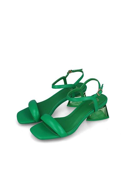 MENBUR WOMEN SHOES EMERALD GREEN SANDAL, MID HEEL, WITHOUT PLATFORM