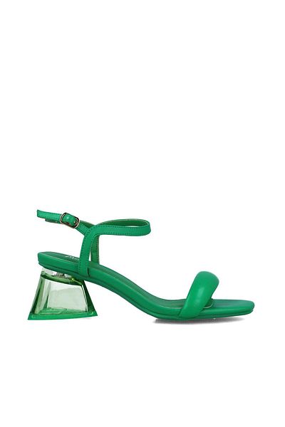 MENBUR WOMEN SHOES EMERALD GREEN SANDAL, MID HEEL, WITHOUT PLATFORM