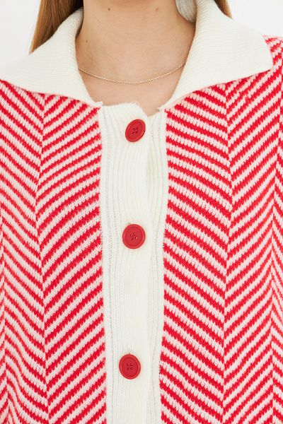 Oyga Women's Shirt Collar Buttoned Cardigan