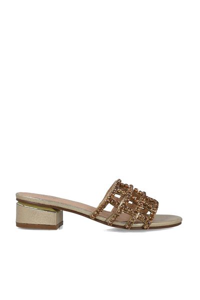 MENBUR WOMEN SHOES GOLD SANDAL, MID HEEL, WITHOUT PLATFORM