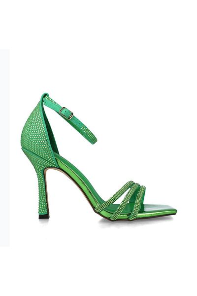 MENBUR WOMEN SHOES EMERALD GREEN SANDAL, HIGH HEEL, WITHOUT PLATFORM
