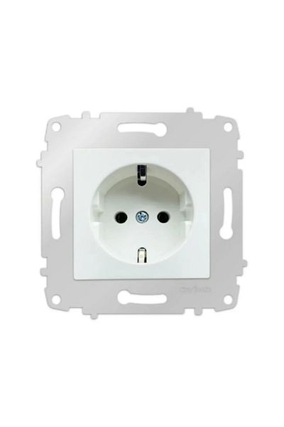 Vip Aydınlatma Ovivo White Grounded Socket White Frameless 120 Pieces (in Case)