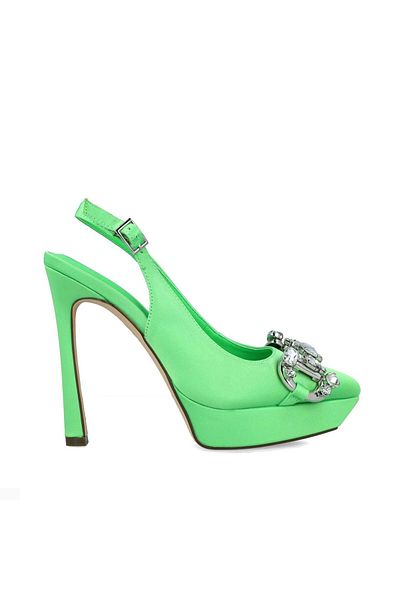 MENBUR WOMEN SHOES LIME POINTED TOE, HIGH HEEL, PLATFORM