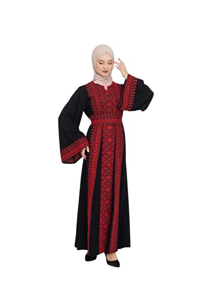 Zaytoon Filistin Geleneksel Filistin Dörtgenli Nakışlı Streesli Kadın Elbise C100041