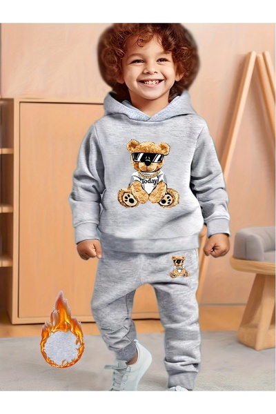 MODAVİBE Αθλητικά και άνετα ρούχα - Παιδική αθλητική φόρμα με φερμουάρ και κο...