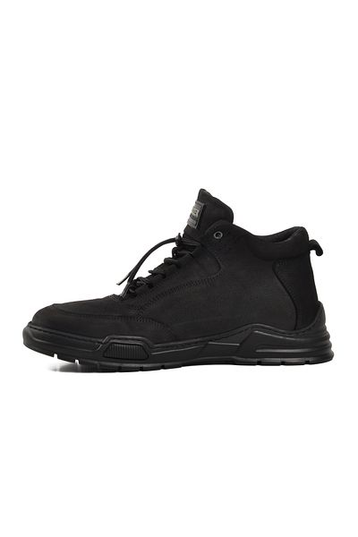Bulldozer Μαύρα ανδρικά μποτάκια Nubuck