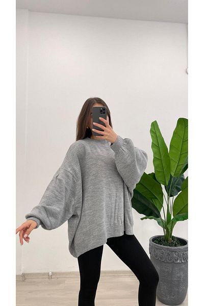MODA Women Oversized Balloon Sleeve Knitwear Sweater