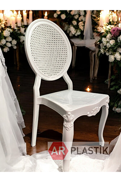 AR PLASTİK Lüks Sandalye 6 ADET, Yemek Odası Sandalyesi, Mutfak Sandalyesi, Düğün Sandalyesi