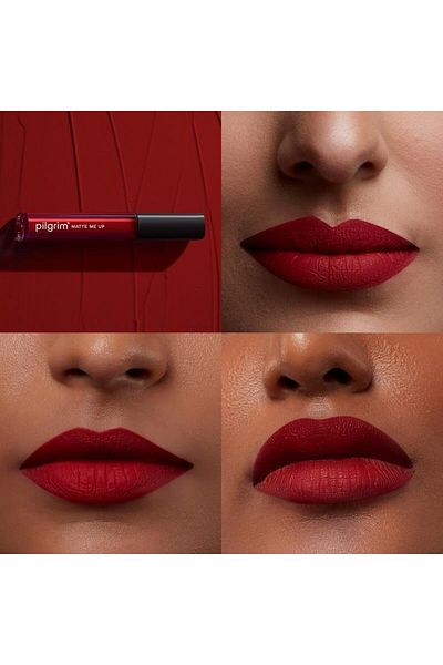 Pilgrim Liquid Matte Lipstick - The Red Stiletto  Women with  Spanish Squalane  3gms