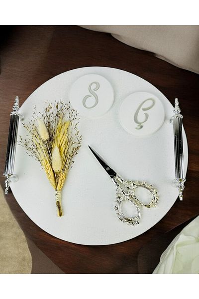 CyzHome White Adoration Polyester Promise Tray