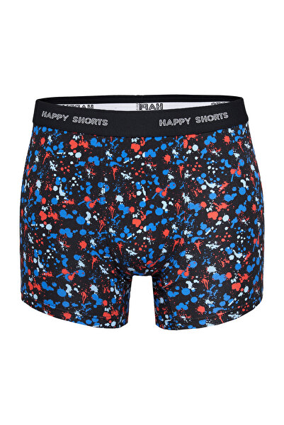 Happy Shorts Herren-Boxershorts mit Retro-Jersey-Muster – 3er-Pack