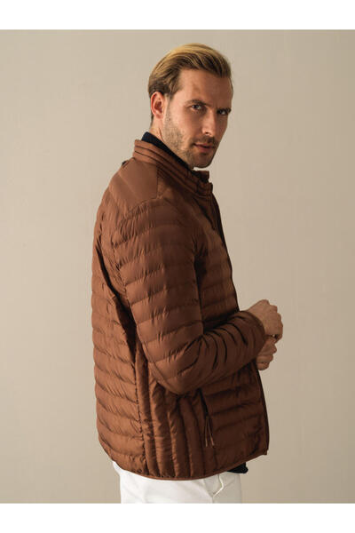 Xint Erkek Camel Formunu Koruyan Regular Fit Şişme Mont