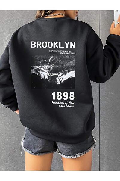 MODAVİBE Φούτερ με κουκούλα και λαιμόκοψη - Υπερμεγέθη και κομψά σχέδια