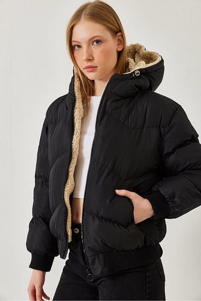 Bianco Lucci Women's Hooded Puffer Coat 2415 60451014