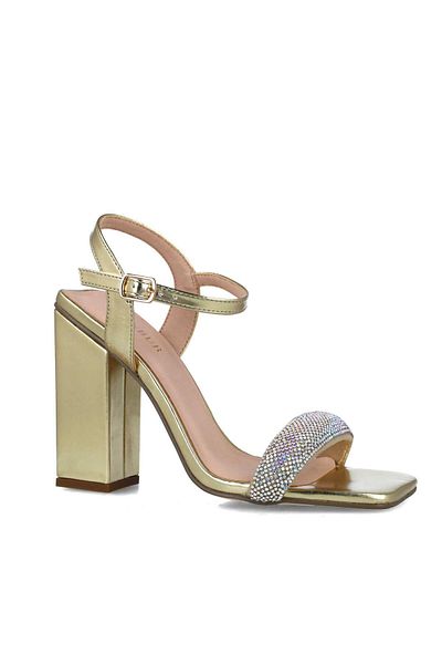 MENBUR WOMEN SHOES GOLD SANDAL, HIGH HEEL, WITHOUT PLATFORM