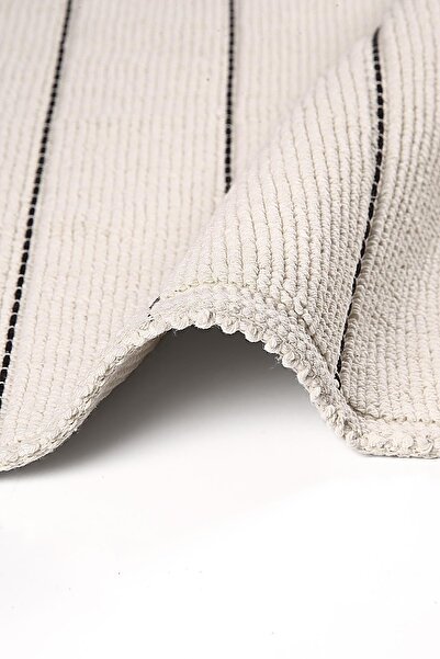 Bluenity Bari Natural Cotton 2-Piece Bath Mat Set 60X100 50X60 cm - Ecru